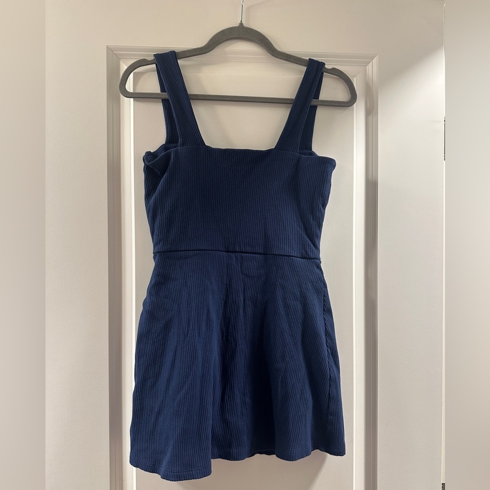 PINK Victoria's Secret Dark Blue romper skort| size M - Picture 2 of 5